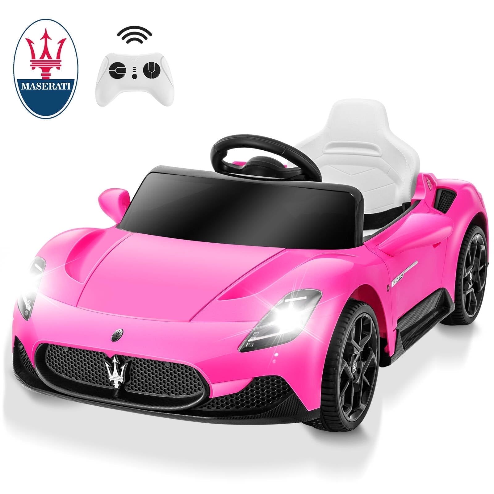 12V Pink Maserati Kids Ride-On Car with Remote Control