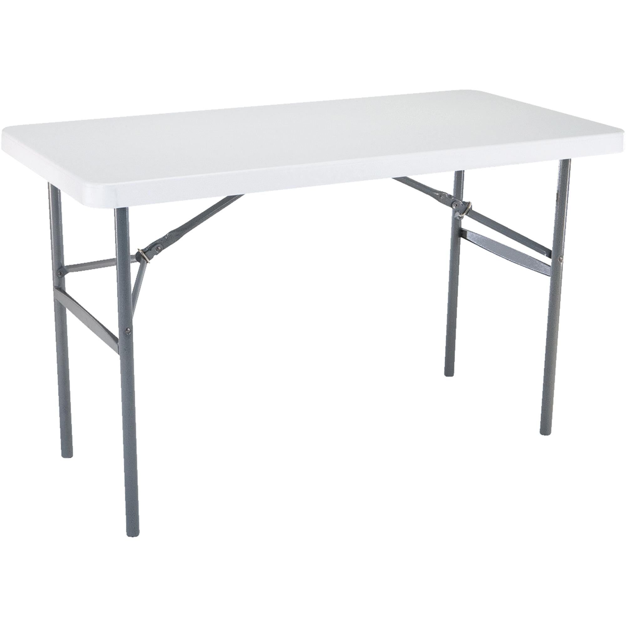 Lifetime 4-Foot Gray and White Polyethylene Folding Table