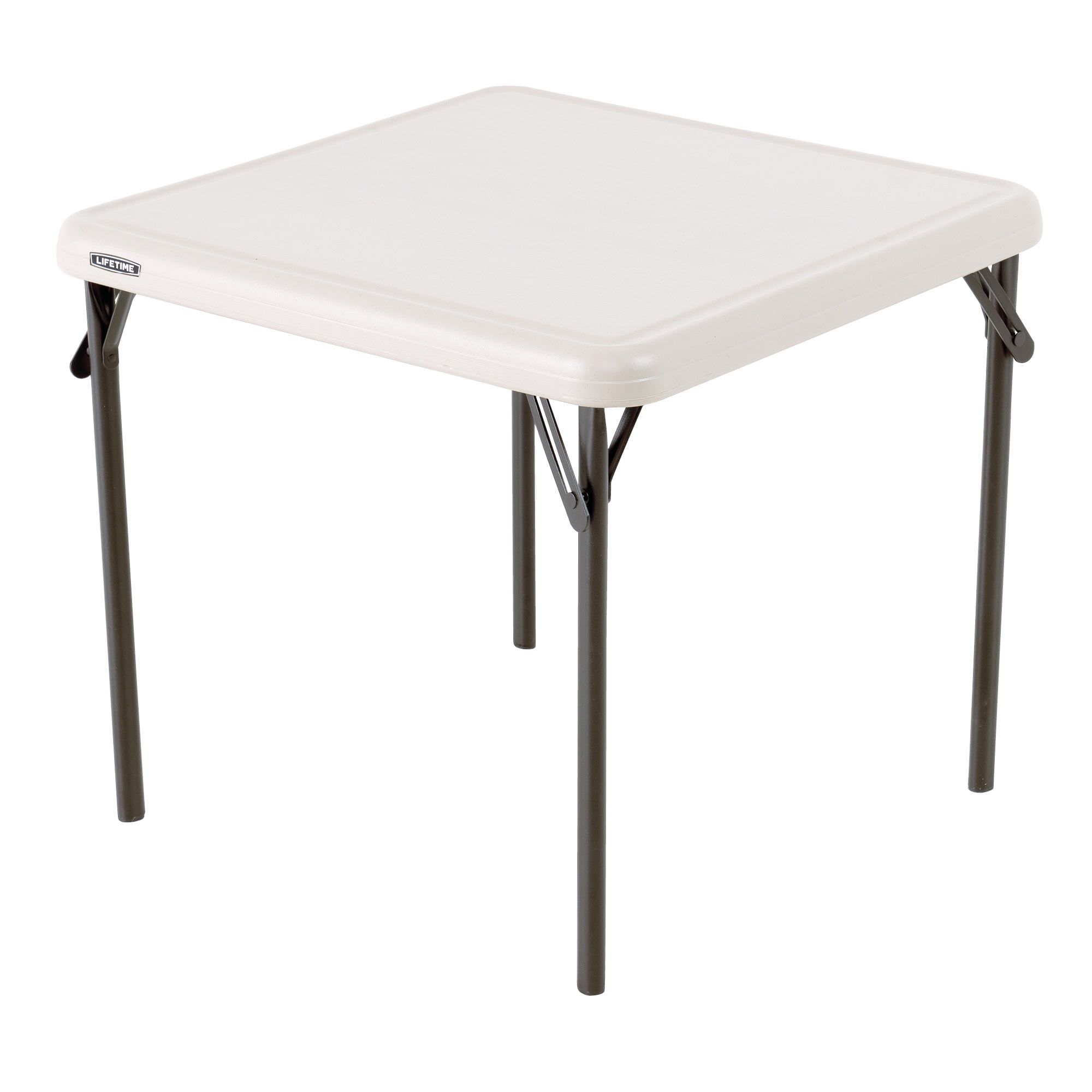 Almond Square Metal and Plastic Kids Folding Table