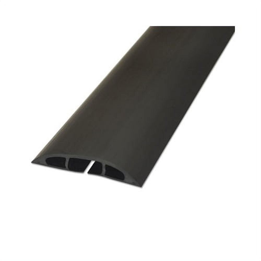 Black PVC Abrasion-Resistant Floor Cable Guard, 6 ft