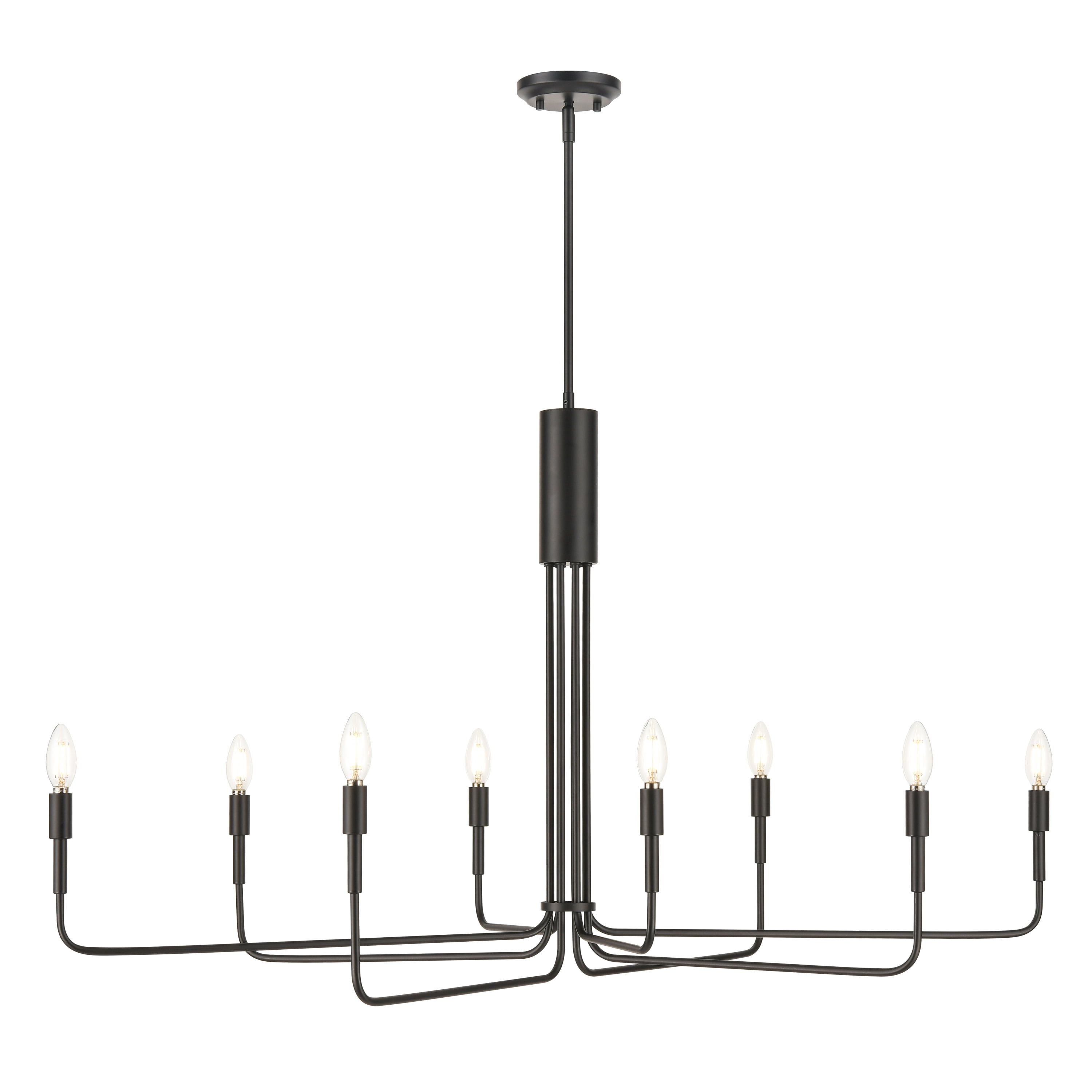 Bella 8-Light Black Candelabra Chandelier