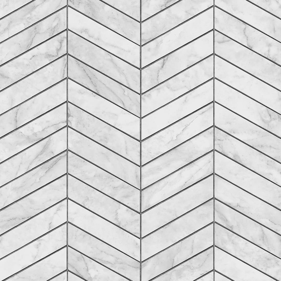 Calcutta & Charcoal Marbled Chevron Peel and Stick Vinyl Wallpaper