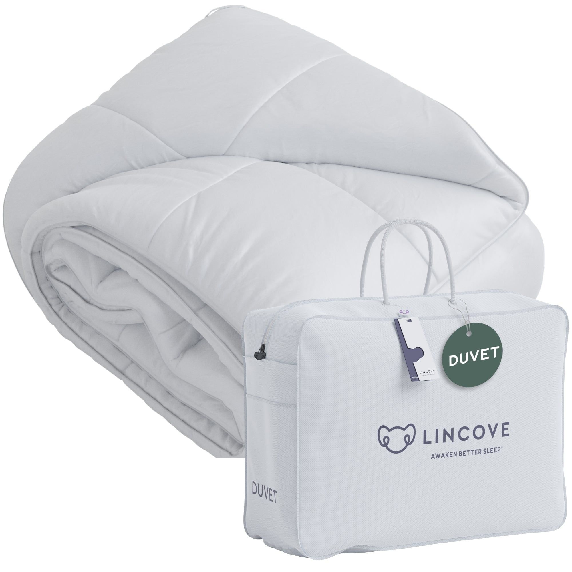 Queen White Goose Down Comforter with Cotton Shell