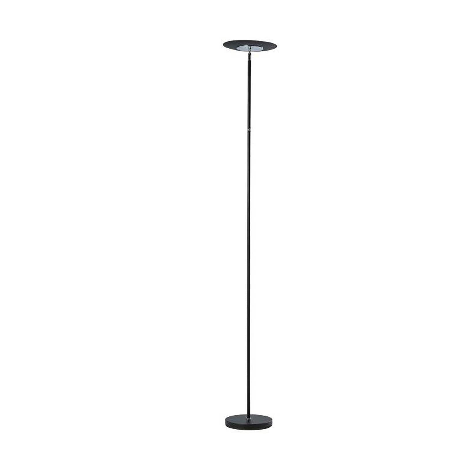 72" Black Adjustable LED Torchiere Floor Lamp