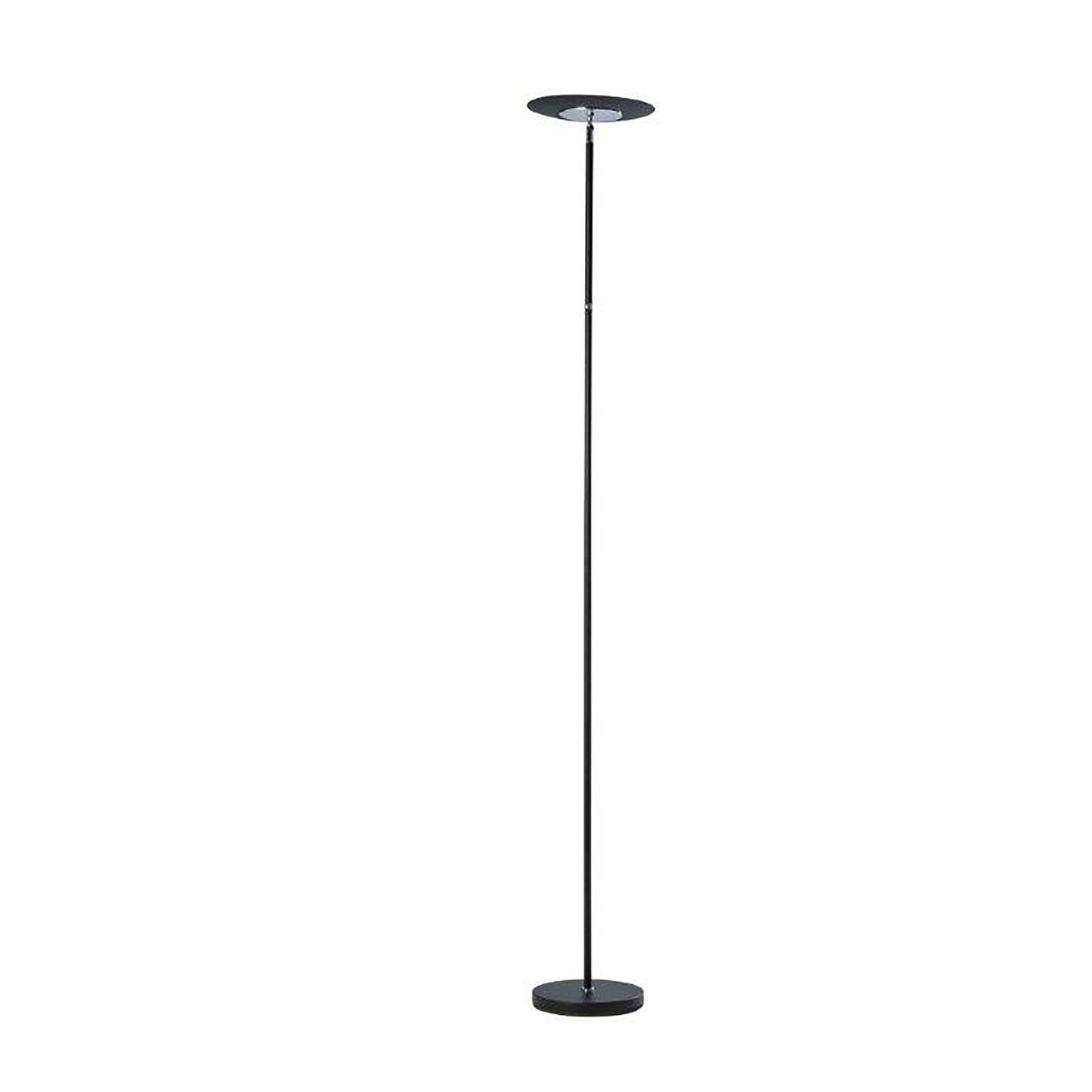 72" Black Adjustable LED Torchiere Floor Lamp