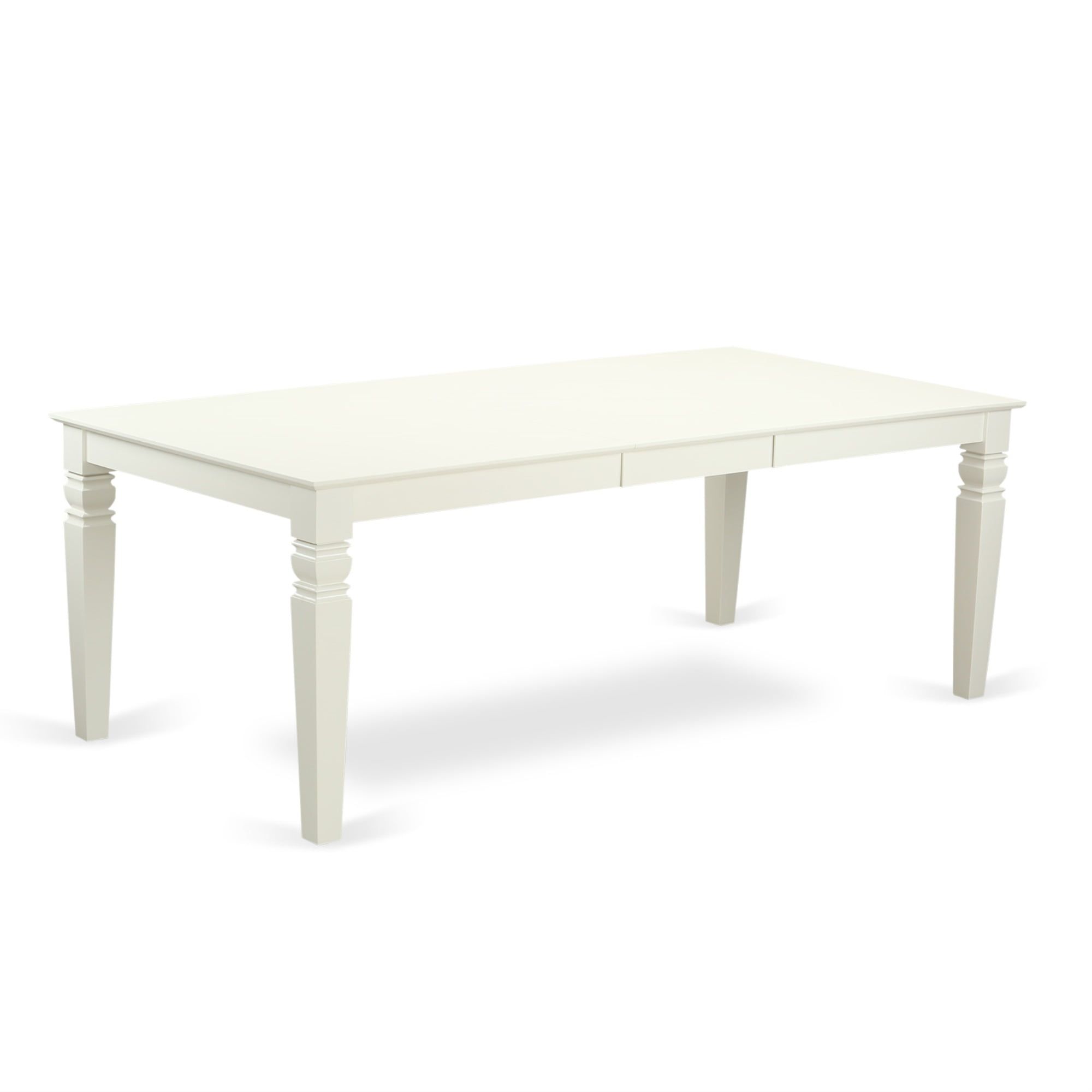 Linen White Extendable Hardwood Dining Table