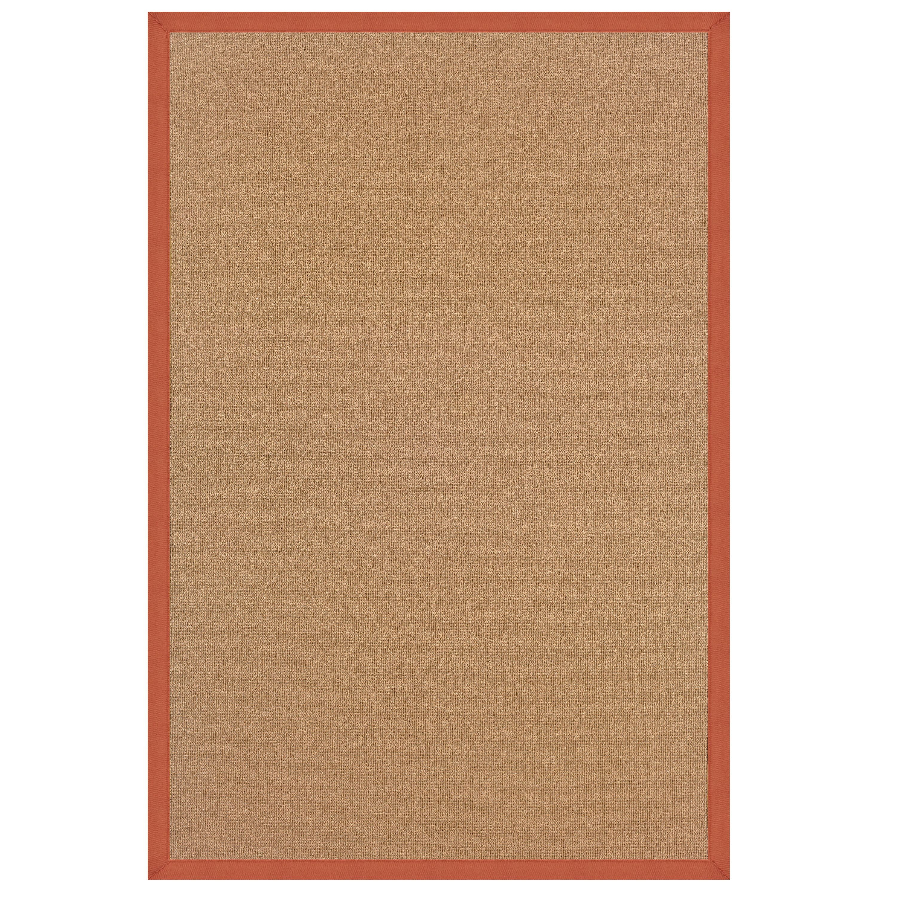 Linon Athena Accent Rug, Cork with Burnt Orange, 5ft x 8ft