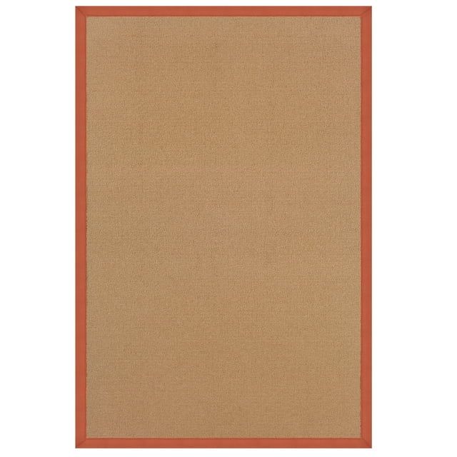 Handmade Burnt Orange Wool Tufted Accent Rug, 5' x 8'