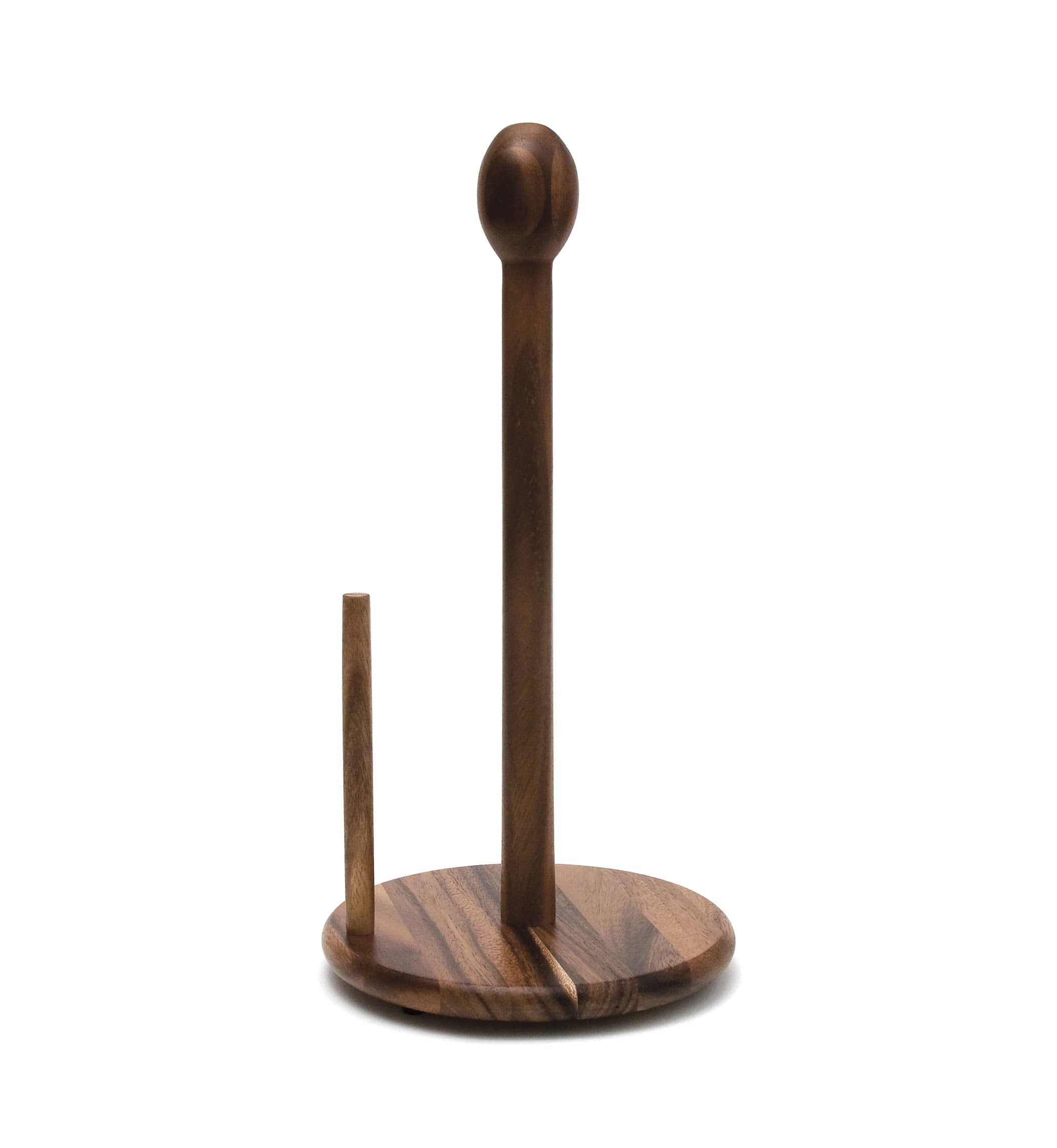 Acacia Wood Standing Paper Towel Holder, 14.3 in