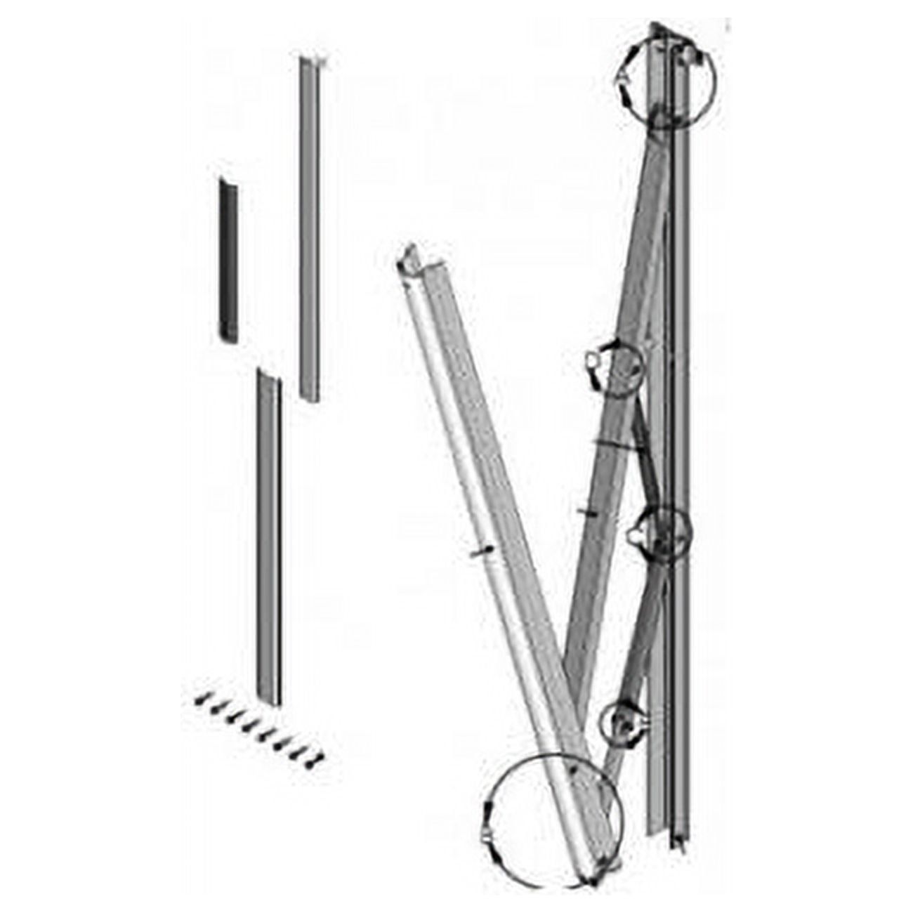 White 69-Inch Patio Awning Hardware Kit