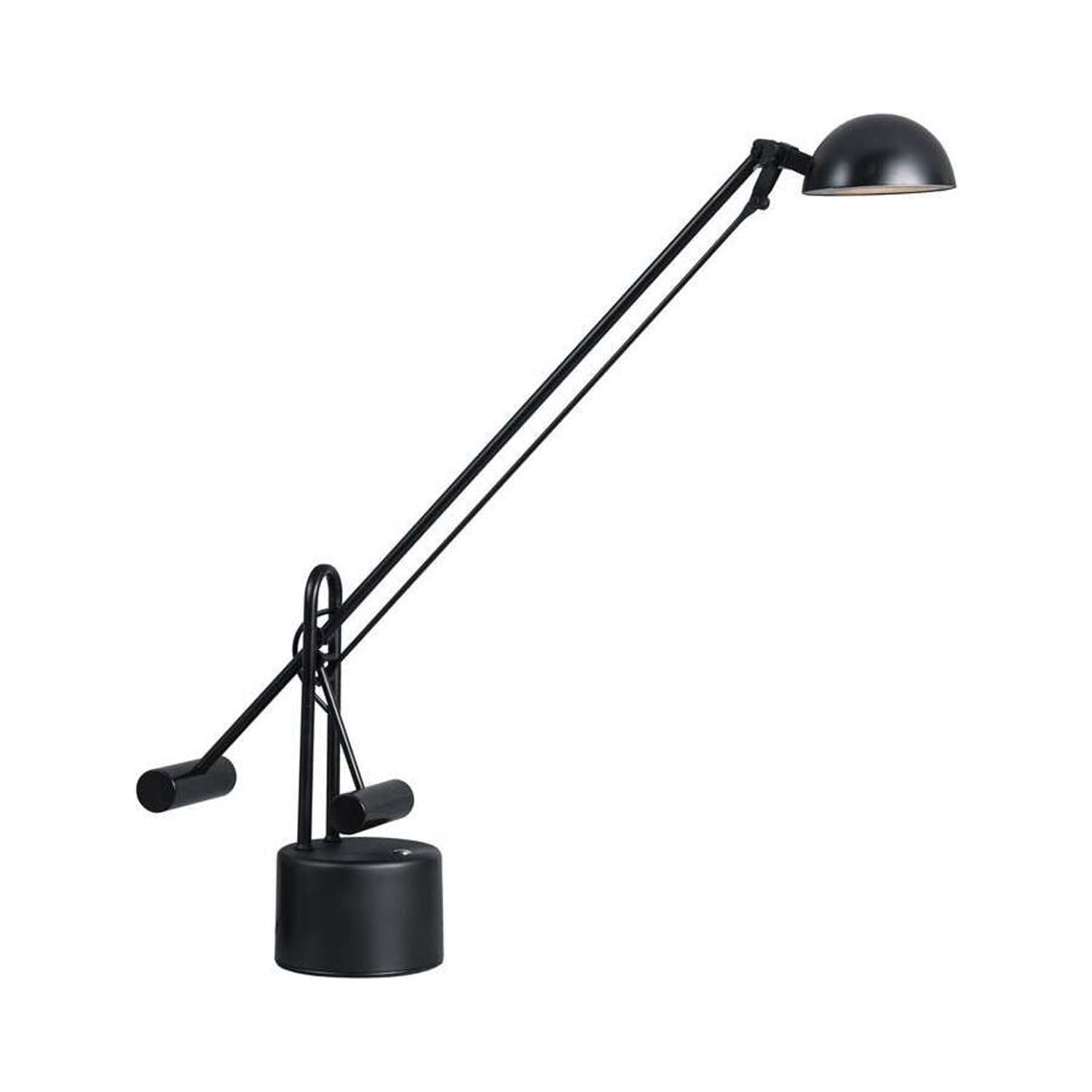 Adjustable Black Metal LED Desk Lamp for Kids