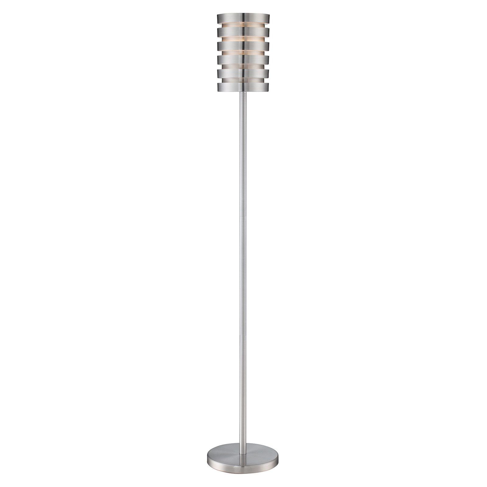 Sleek Silver Aluminum 62" Modern Floor Lamp