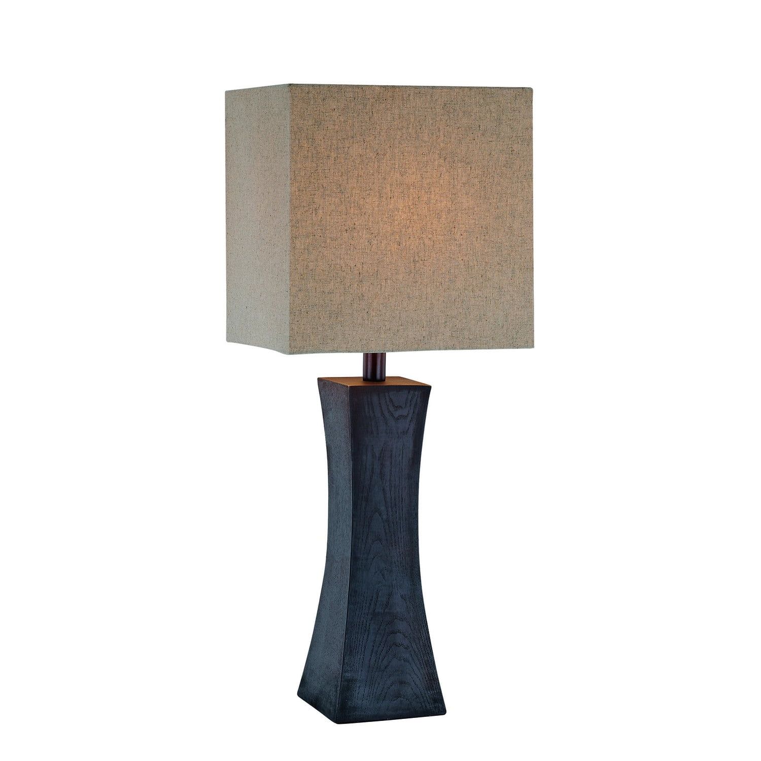 Enkel Dark Walnut and Black Cone Table Lamp