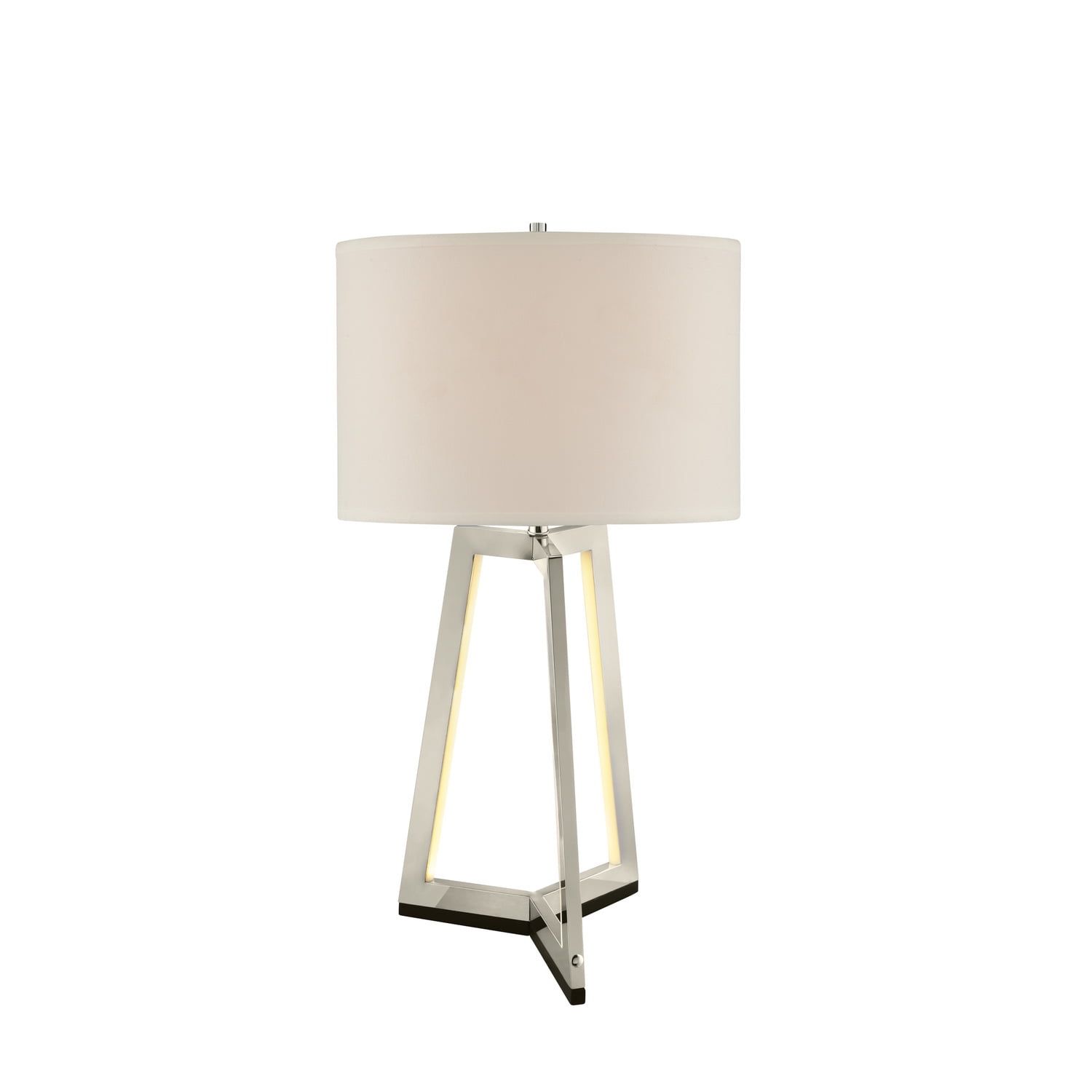 Pax 30.5" Brushed Nickel Table Lamp with White Linen Shade