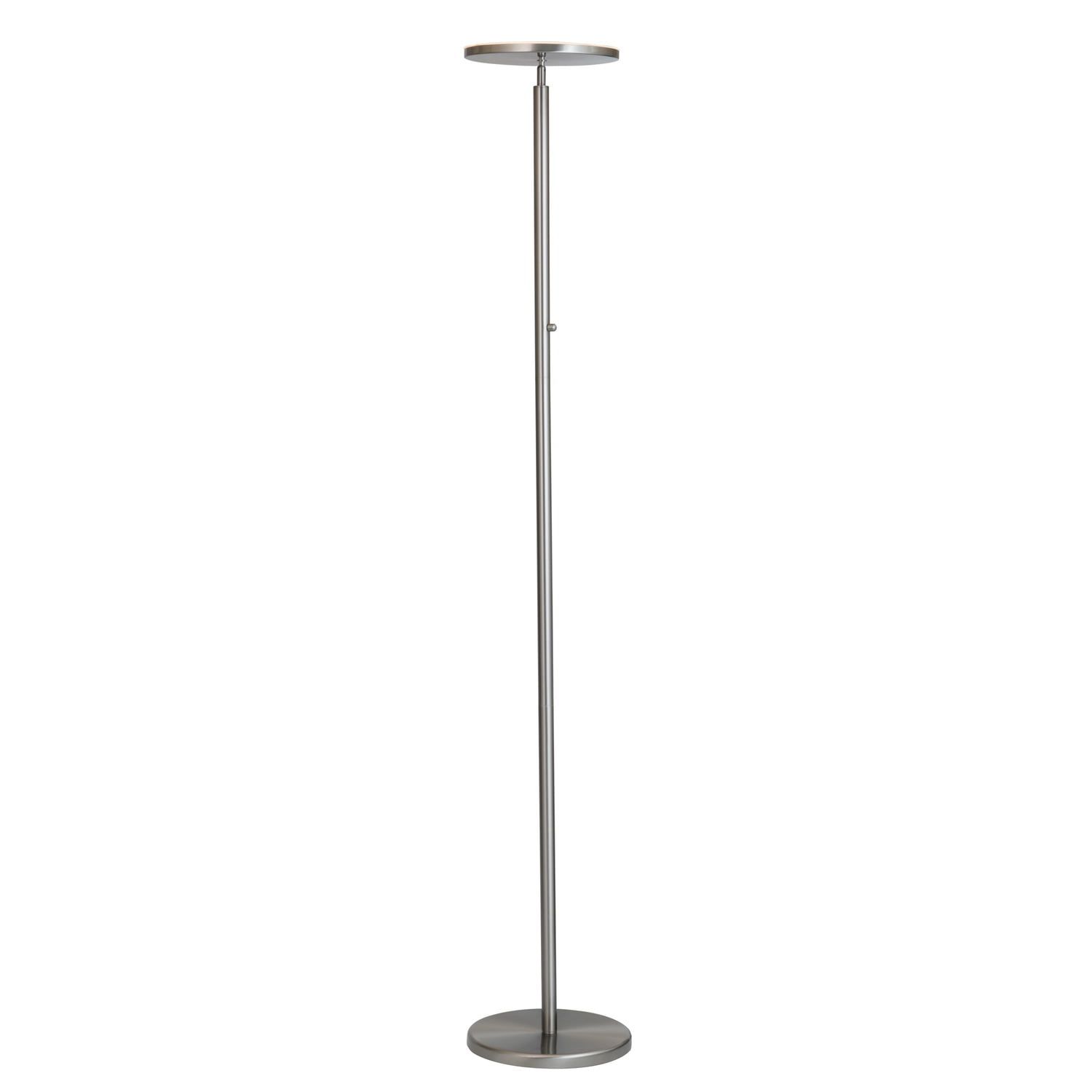 Adjustable Brushed Nickel LED Torchiere Floor Lamp