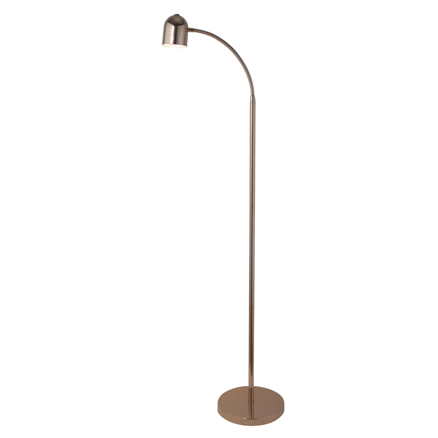 Tiara French Gold 1-Light LED Adjustable Floor Lamp