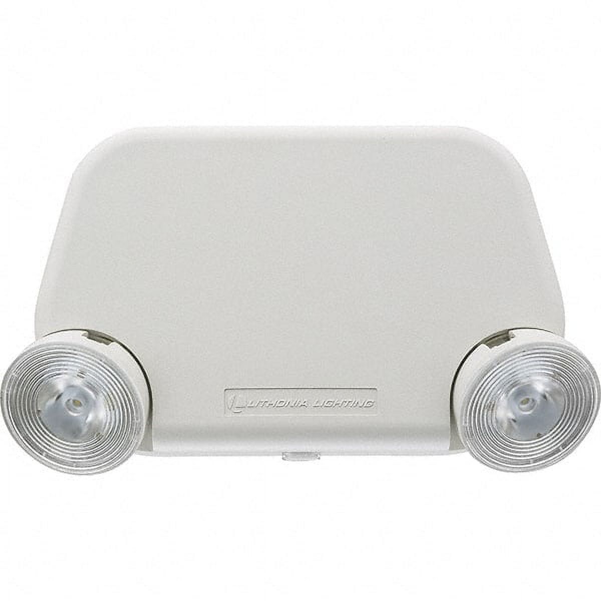 White Thermoplastic Dual Head LED Emergency Light