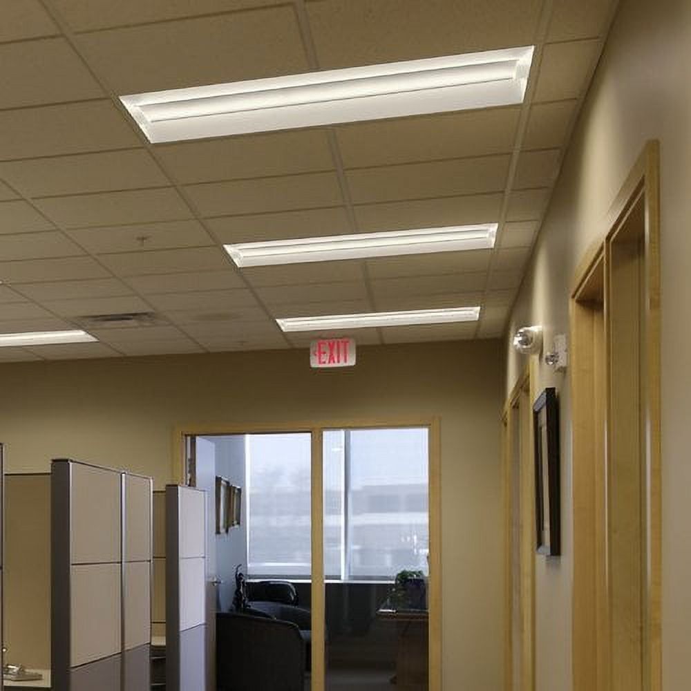 White 49" LED Low Profile Recessed Troffer Light