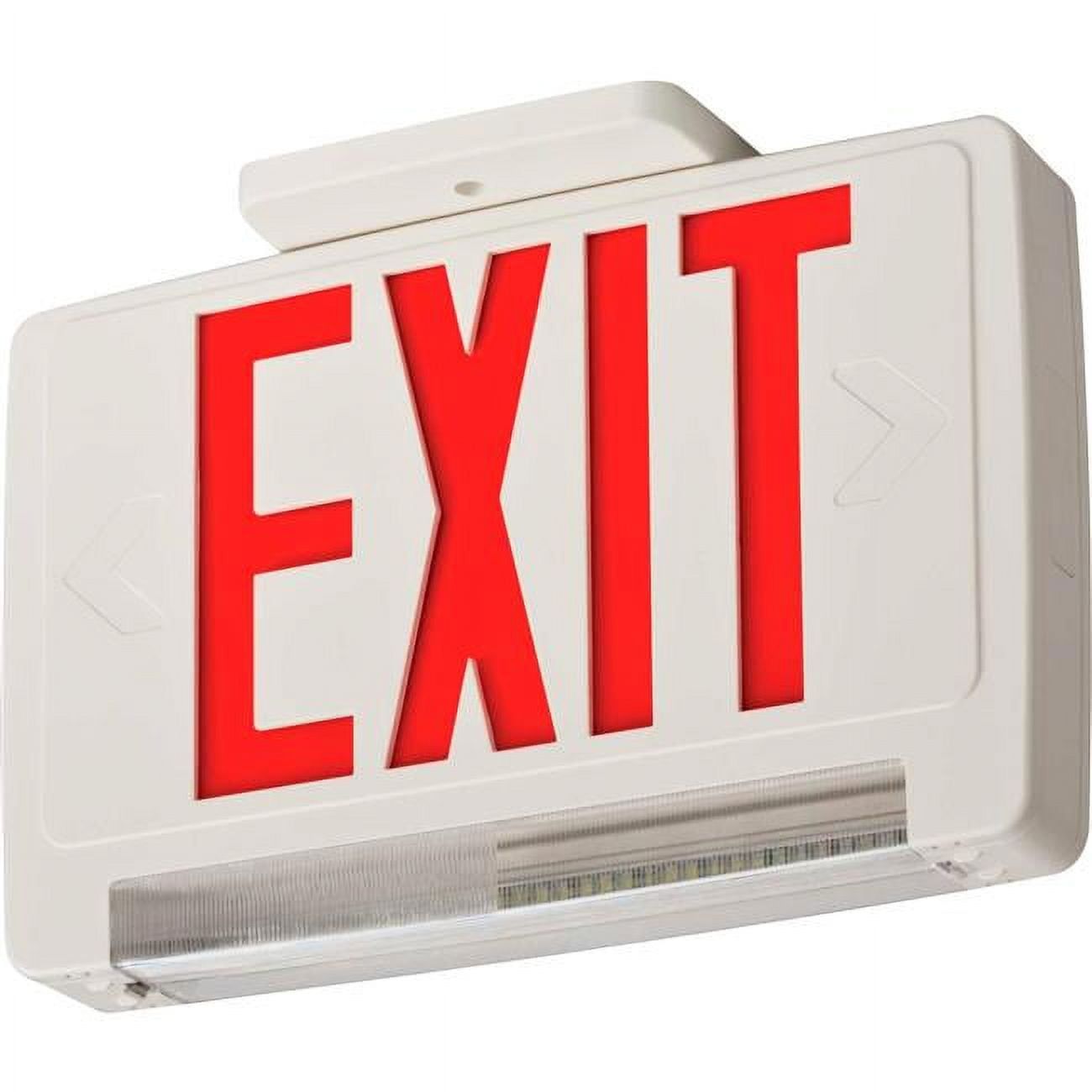 White and Red LED Ceiling Mount Exit Sign