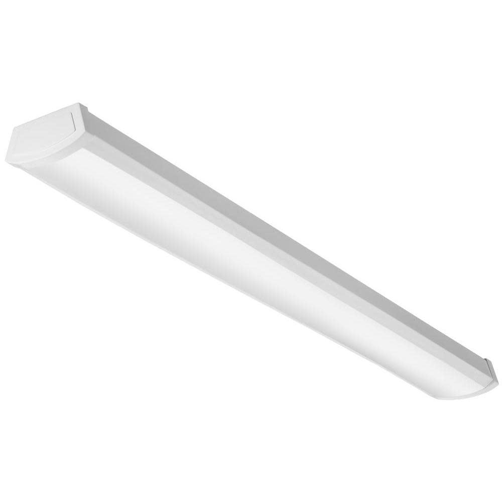 48-Inch White Polycarbonate LED Flush Mount Shop Light