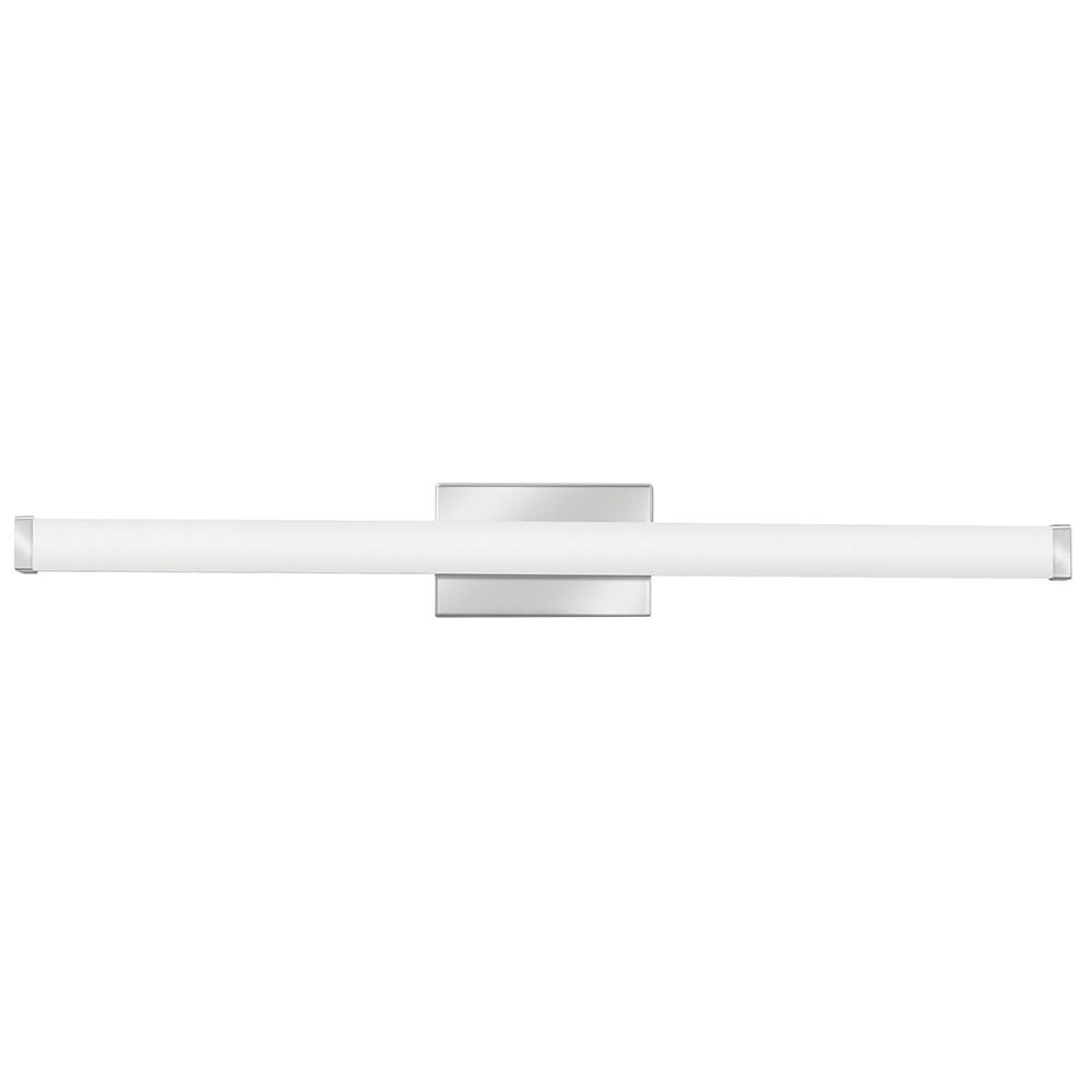 Contemporary Chrome 33" LED Vanity Light with Acrylic Shade