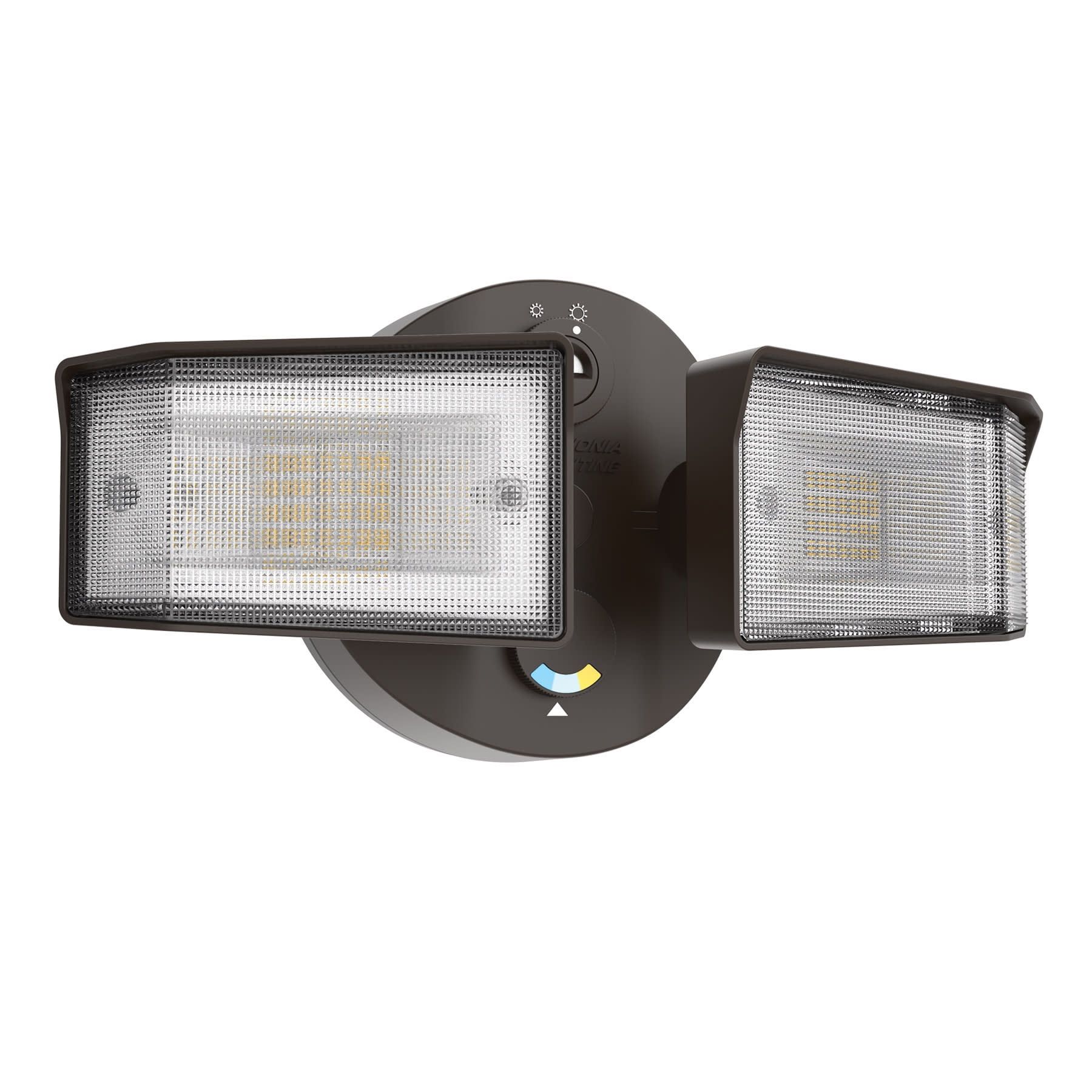 Dark Bronze Dual Head LED Outdoor Security Floodlight