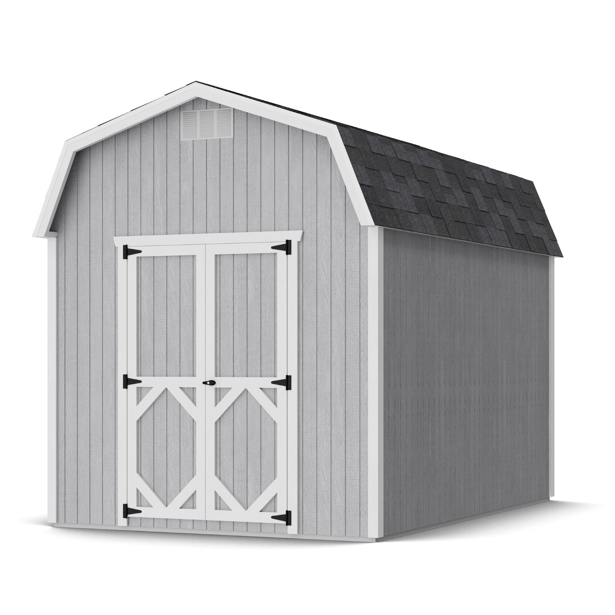 8' x 12' Gray Wood Storage Shed Kit with Floor