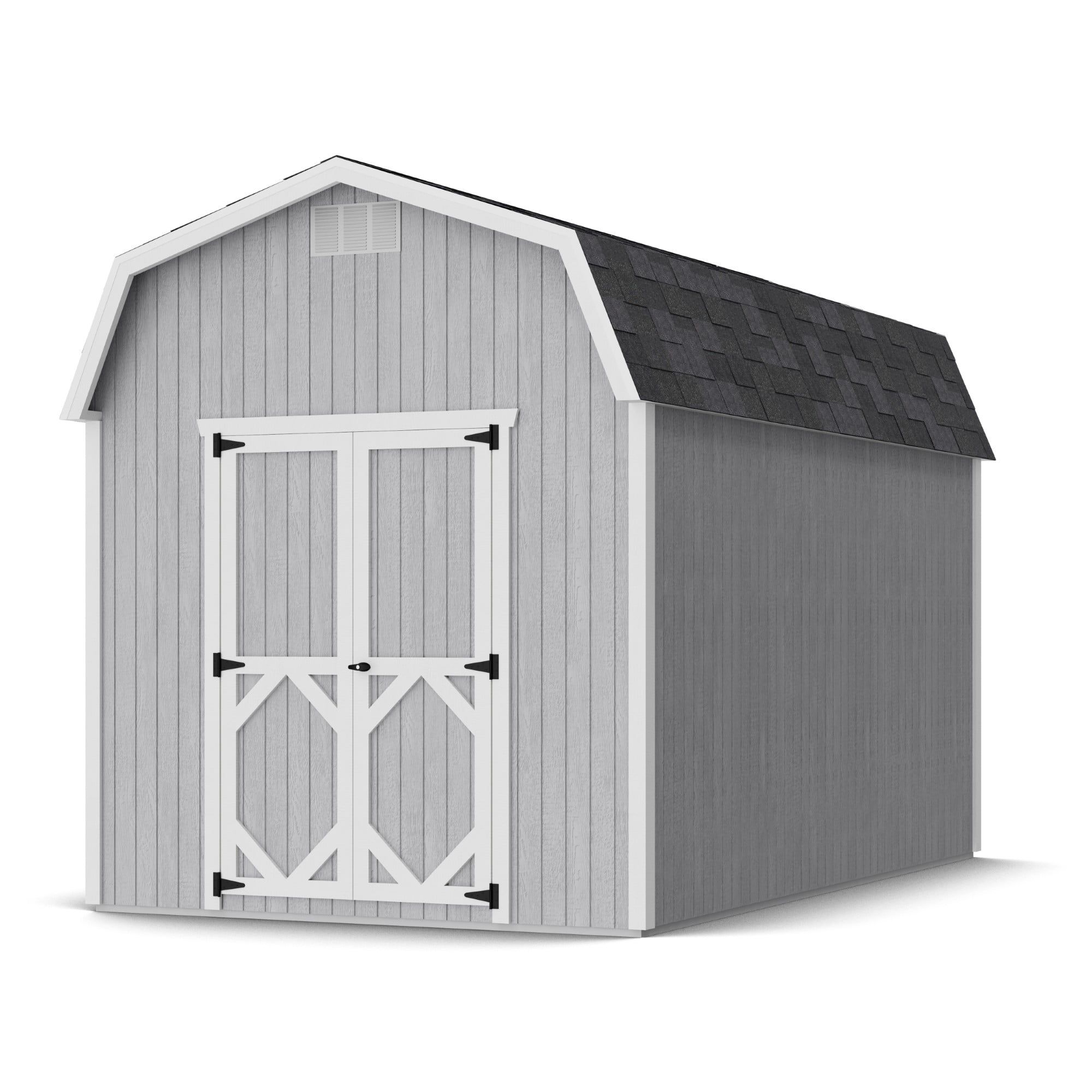 Classic Gray Wood 8x14 Gambrel Barn Storage Shed Kit