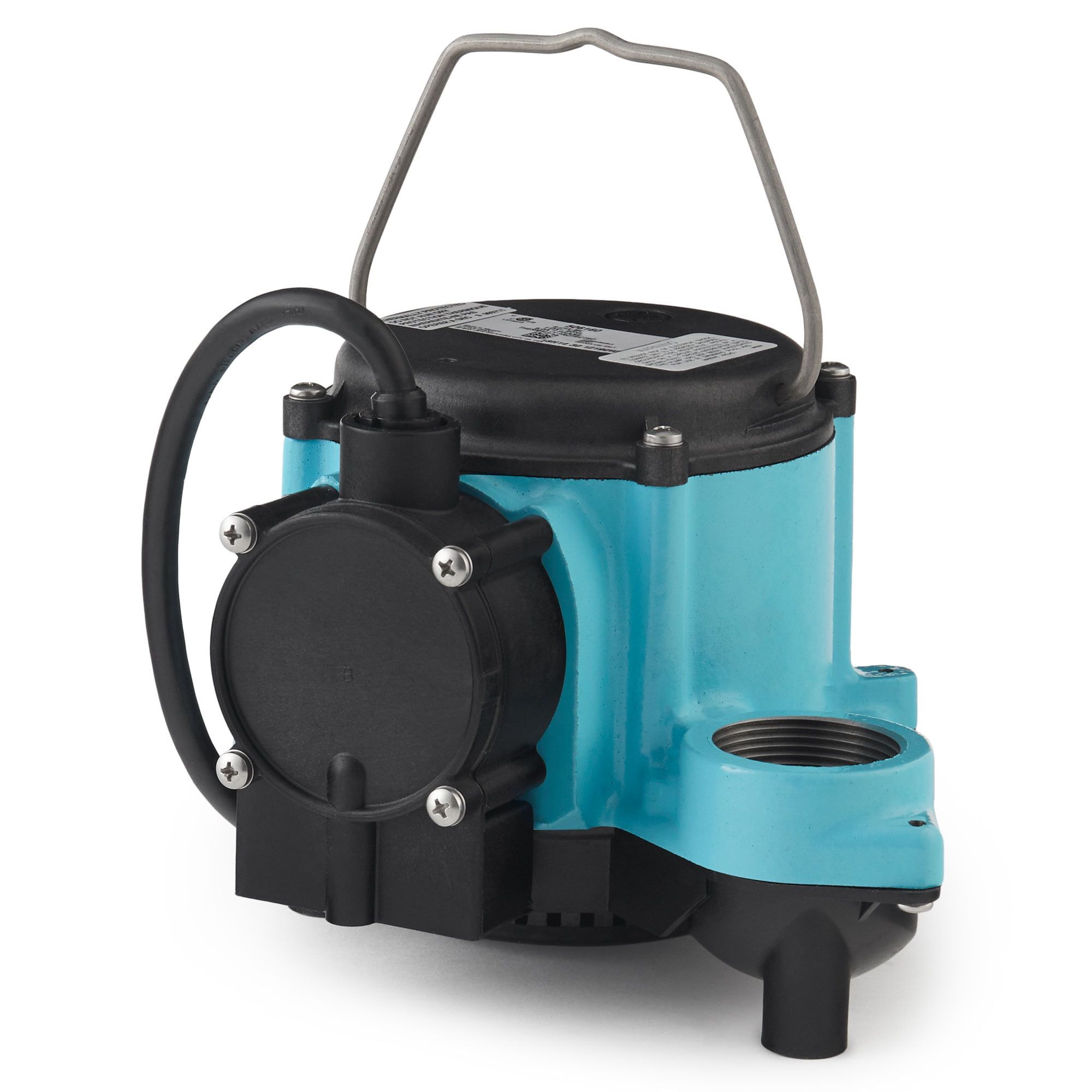 Blue Cast Iron 1/3 HP Submersible Sump Pump with Polycarbonate Cover