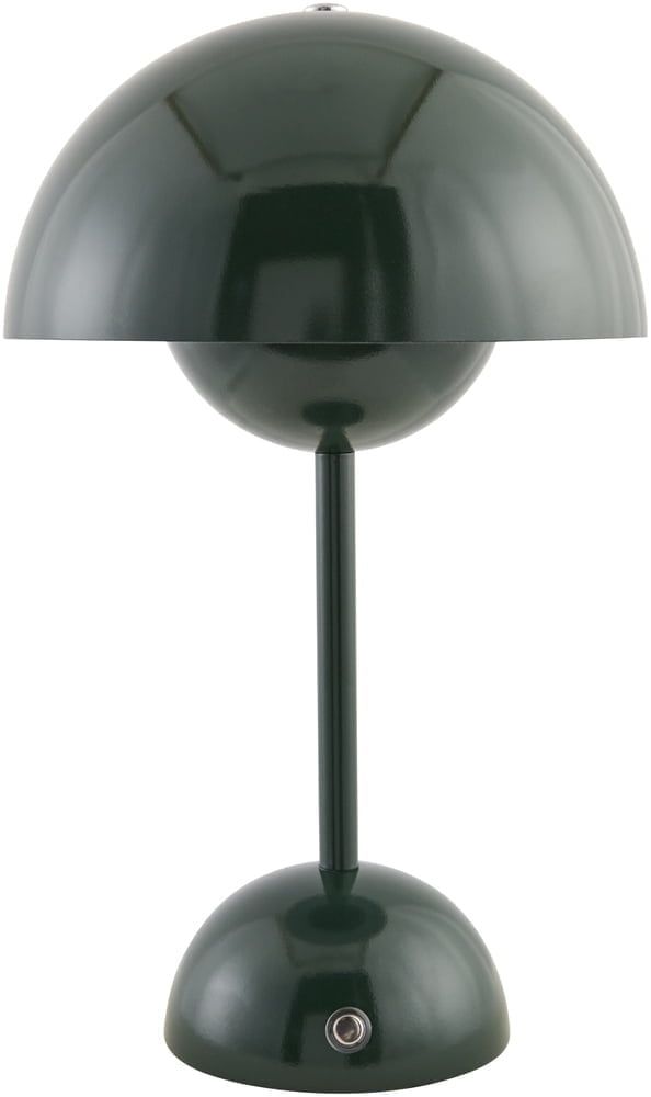 Mayotte Dark Green Iron Minimalist Accent Table Lamp, 12-inch