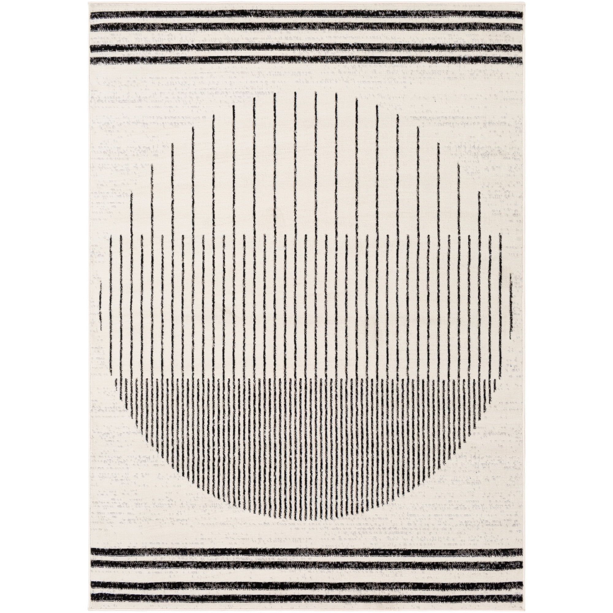 Livabliss Black and Ivory Geometric 8' x 10' Area Rug