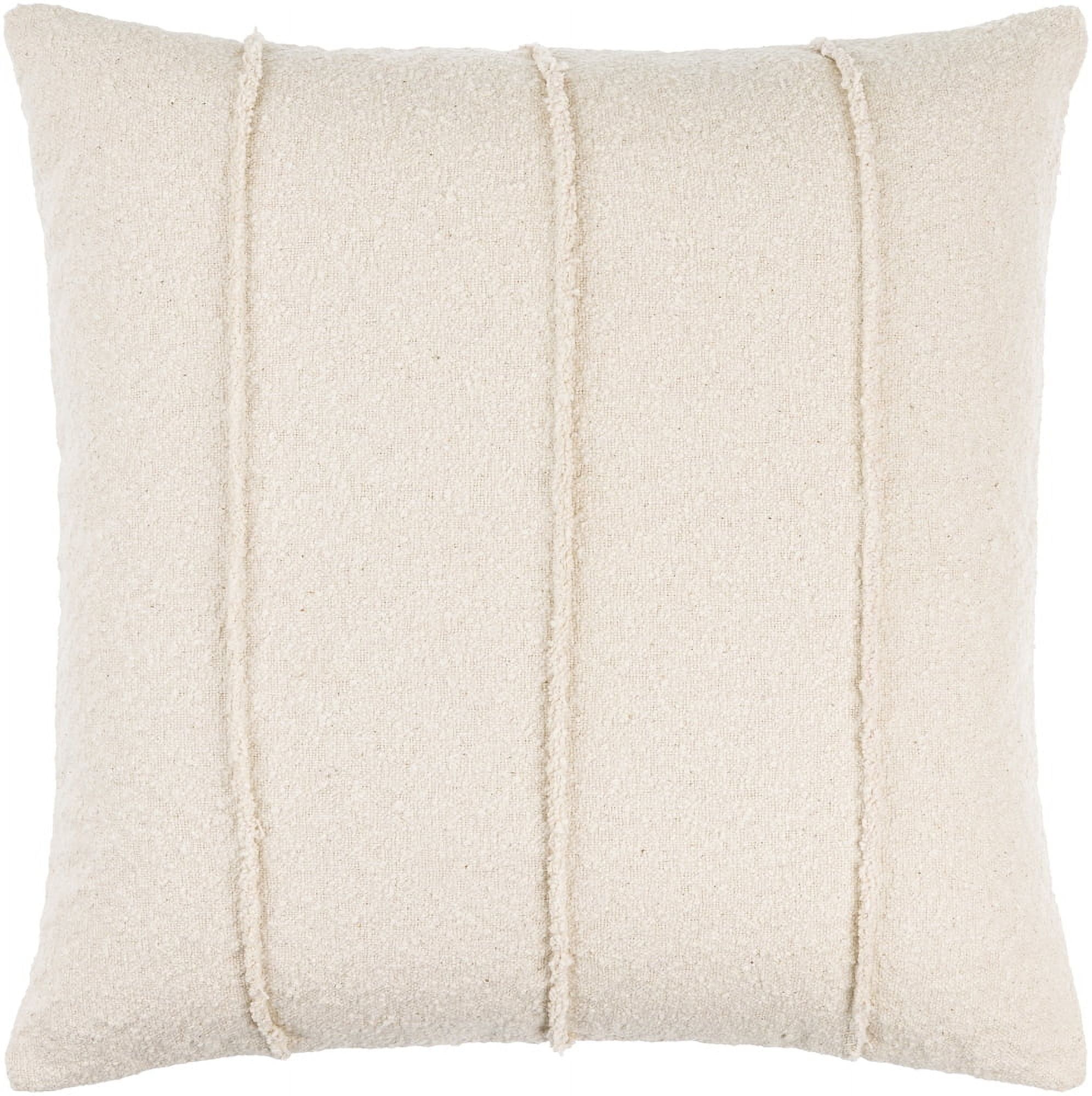 Becki Owens Light Beige Cotton Jute Viscose Square Accent Pillow