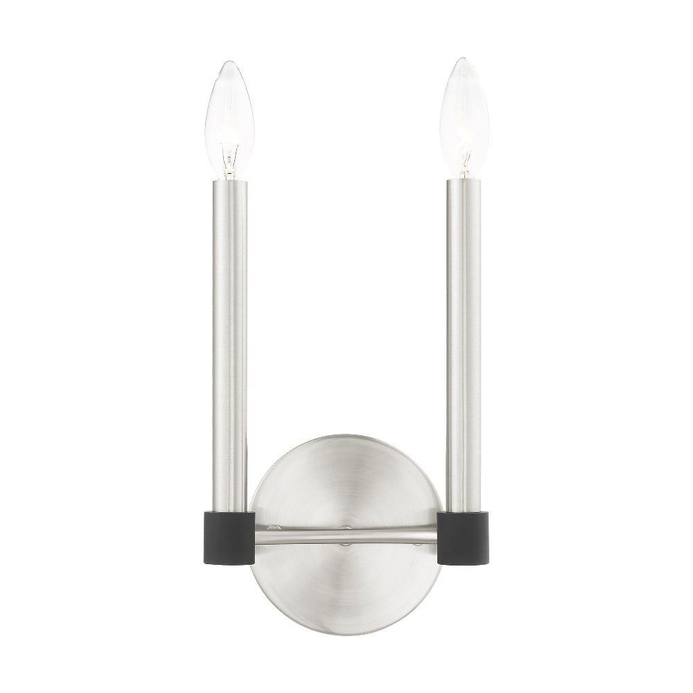 Karlstad Brushed Nickel 11'' Contemporary Two-Tone Wall Sconce