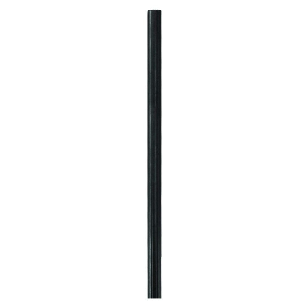 84" Textured Black Aluminum Outdoor Lamp Post