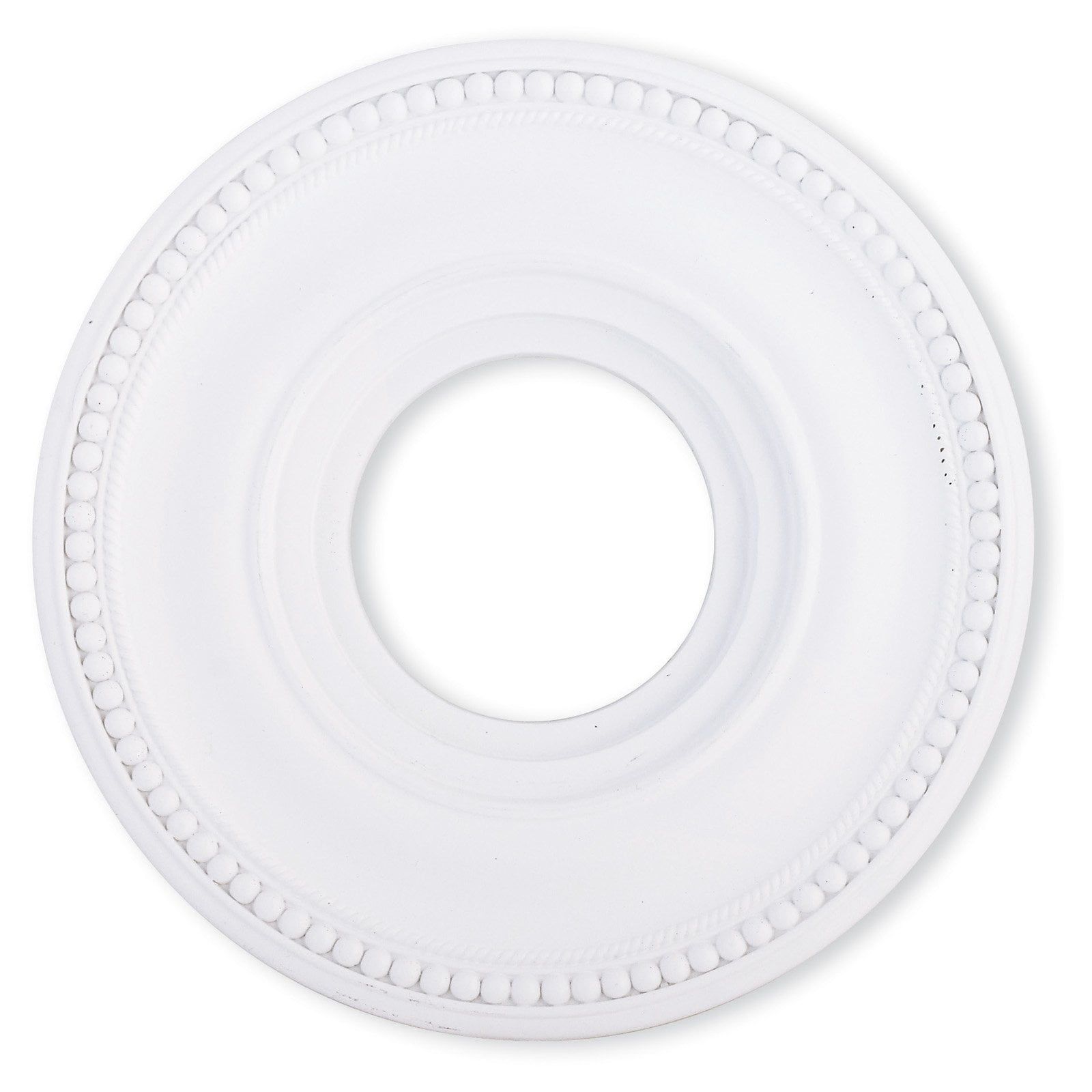 White 24-Inch Ornate Polyurethane Ceiling Medallion