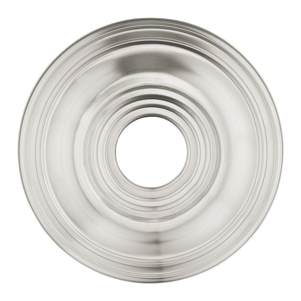 Brushed Nickel 16" Round Steel Ceiling Medallion