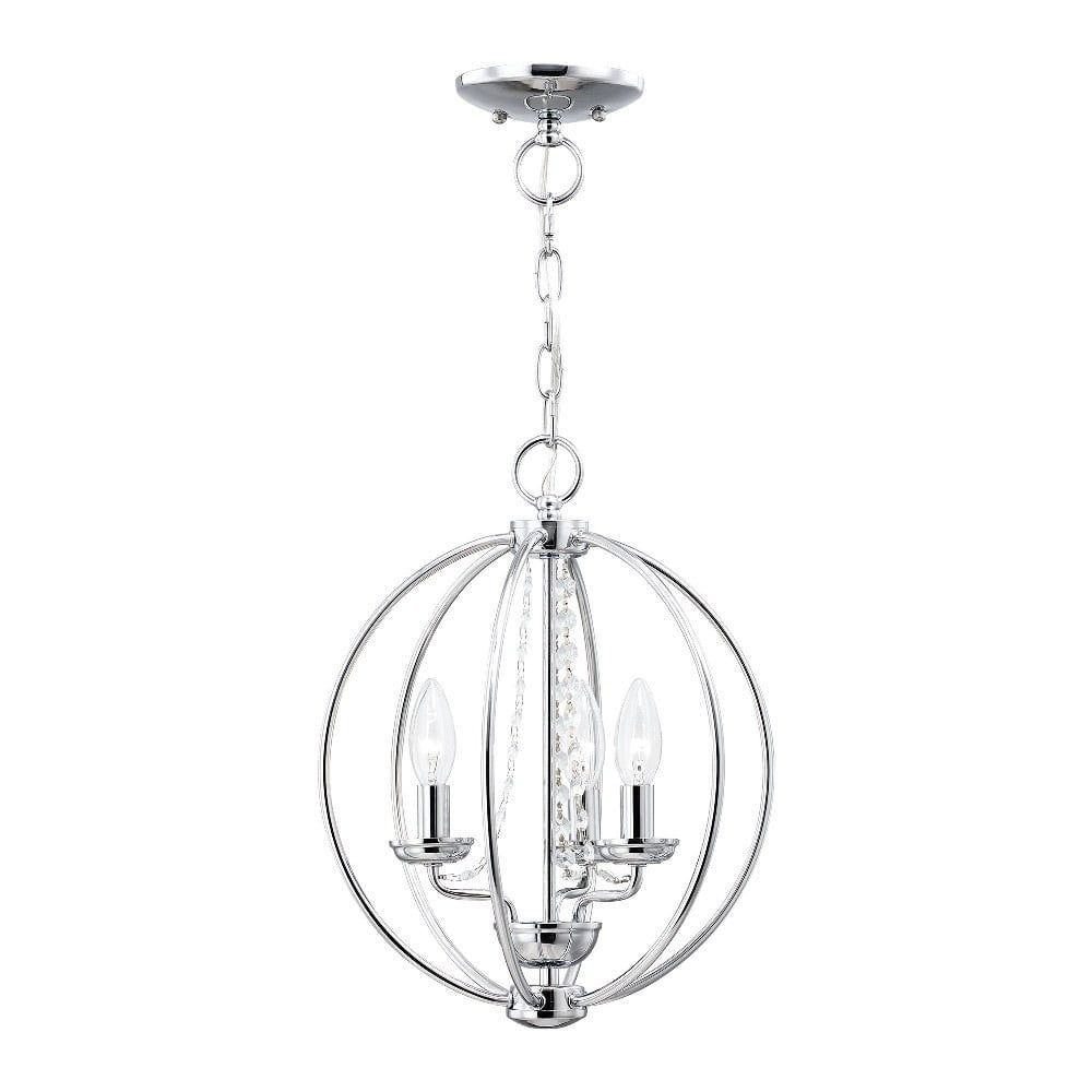 Elegant Arabella Mini Chandelier with Polished Chrome and Crystal Accents