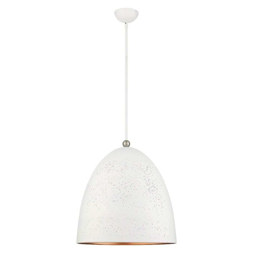 White and Brushed Nickel Mini Pendant Light