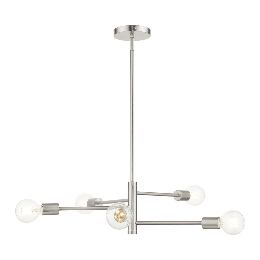 Bannister 5-Light Brushed Nickel Sputnik Chandelier