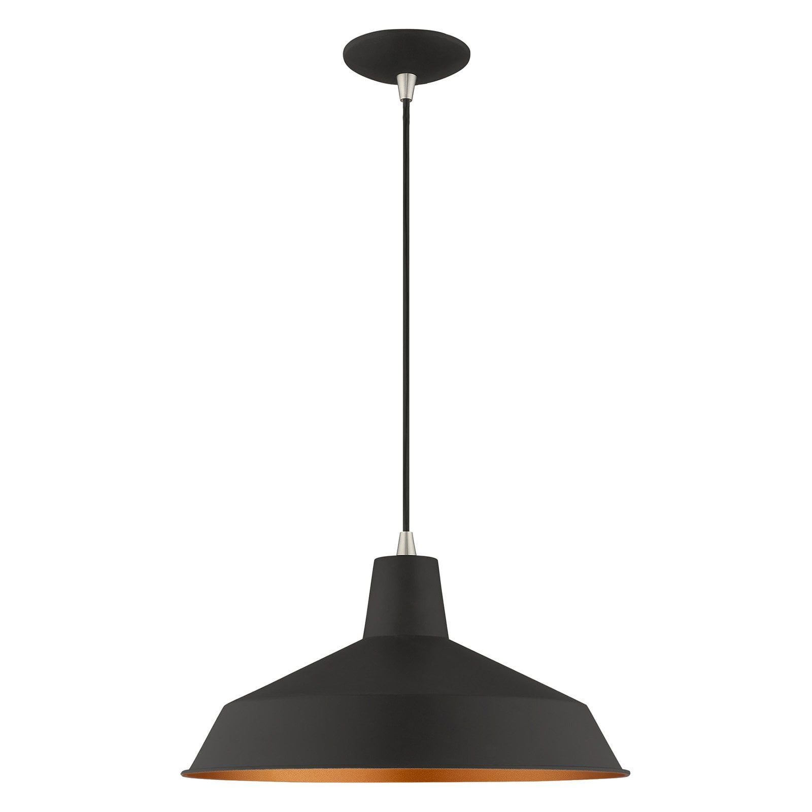 Urban Chic Black Mini Pendant Light with Gold Accents