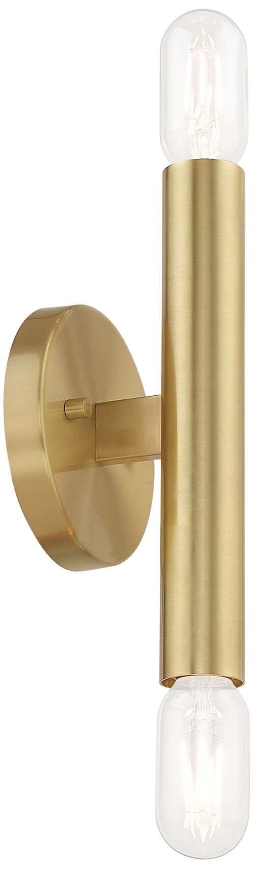 Copenhagen Mid-Century Modern 2-Light Brass Sconce