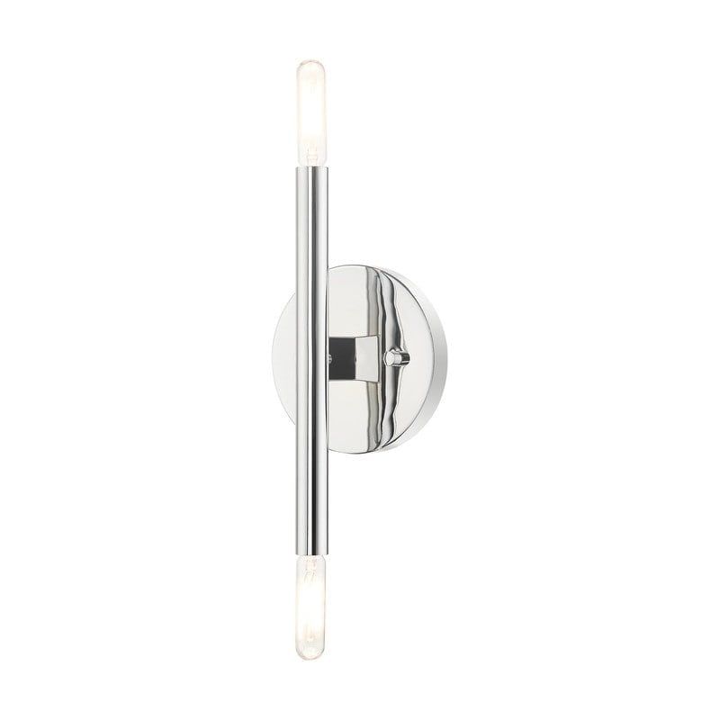 Copenhagen Mid-Century Modern 2-Light Polished Chrome Sconce