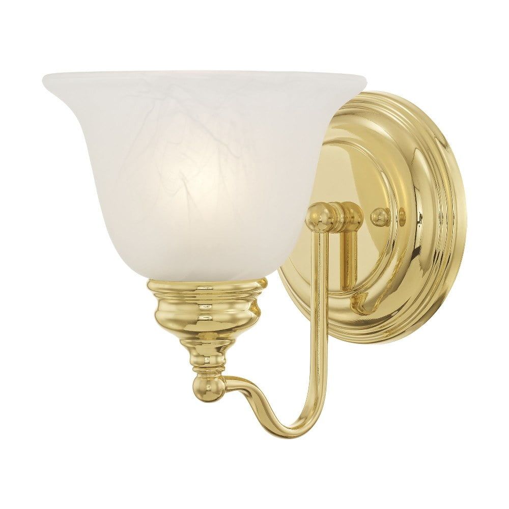 Essex Polished Brass Jelly Jar Vanity Light, 7.5" High