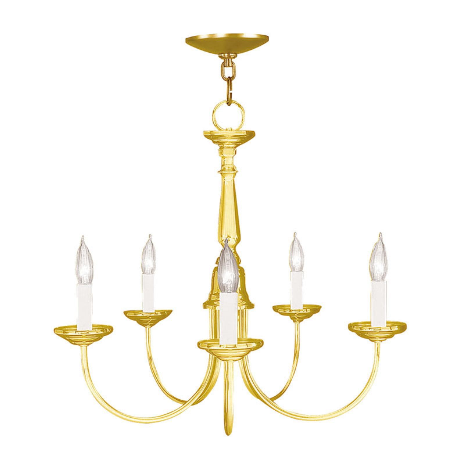 Brushed Nickel 5-Light Traditional Steel Chandelier