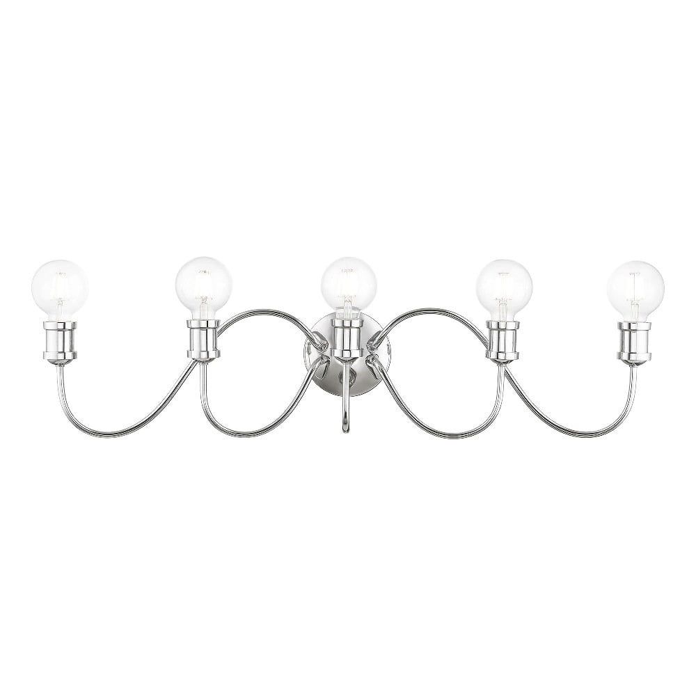 Lansdale Polished Chrome 5-Light Transitional Vanity Sconce