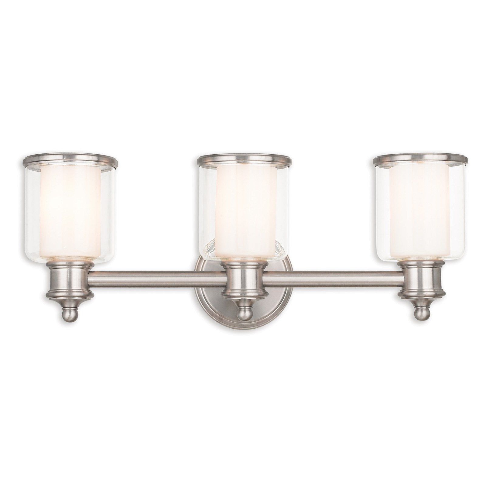 Middlebush Brushed Nickel 3-Light Vanity Fixture