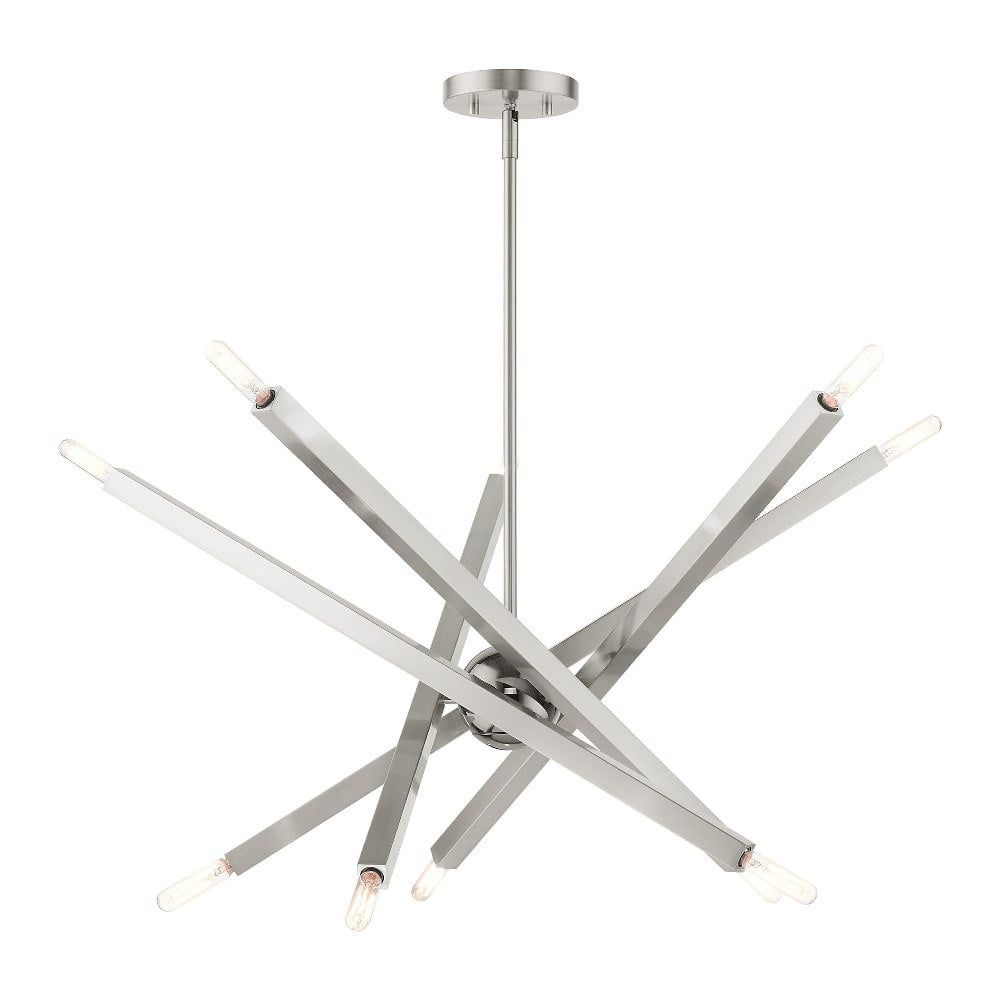 Monaco Brushed Nickel 10-Light Sputnik Chandelier