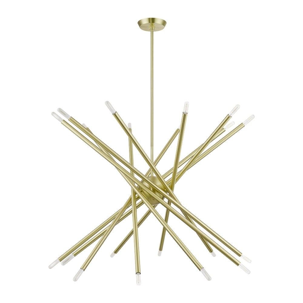 Soho Satin Brass 20-Light Asymmetrical Sputnik Chandelier