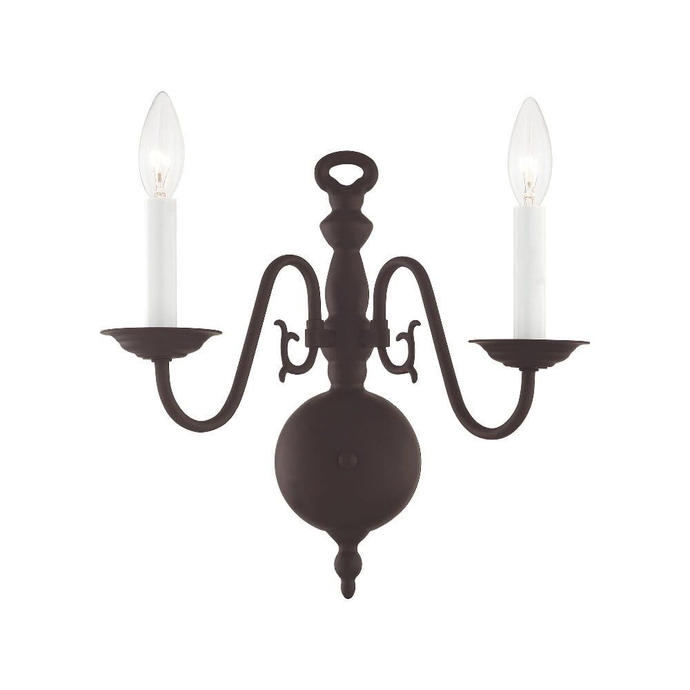 Williamsburgh Bronze 2-Light Traditional Wall Sconce