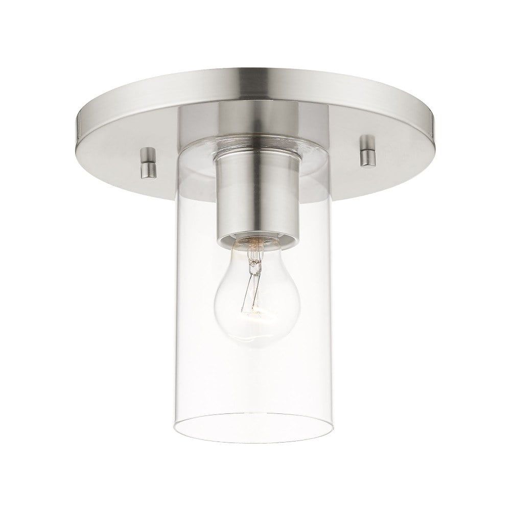 Zurich 9'' Brushed Nickel Modern Flush Mount Light